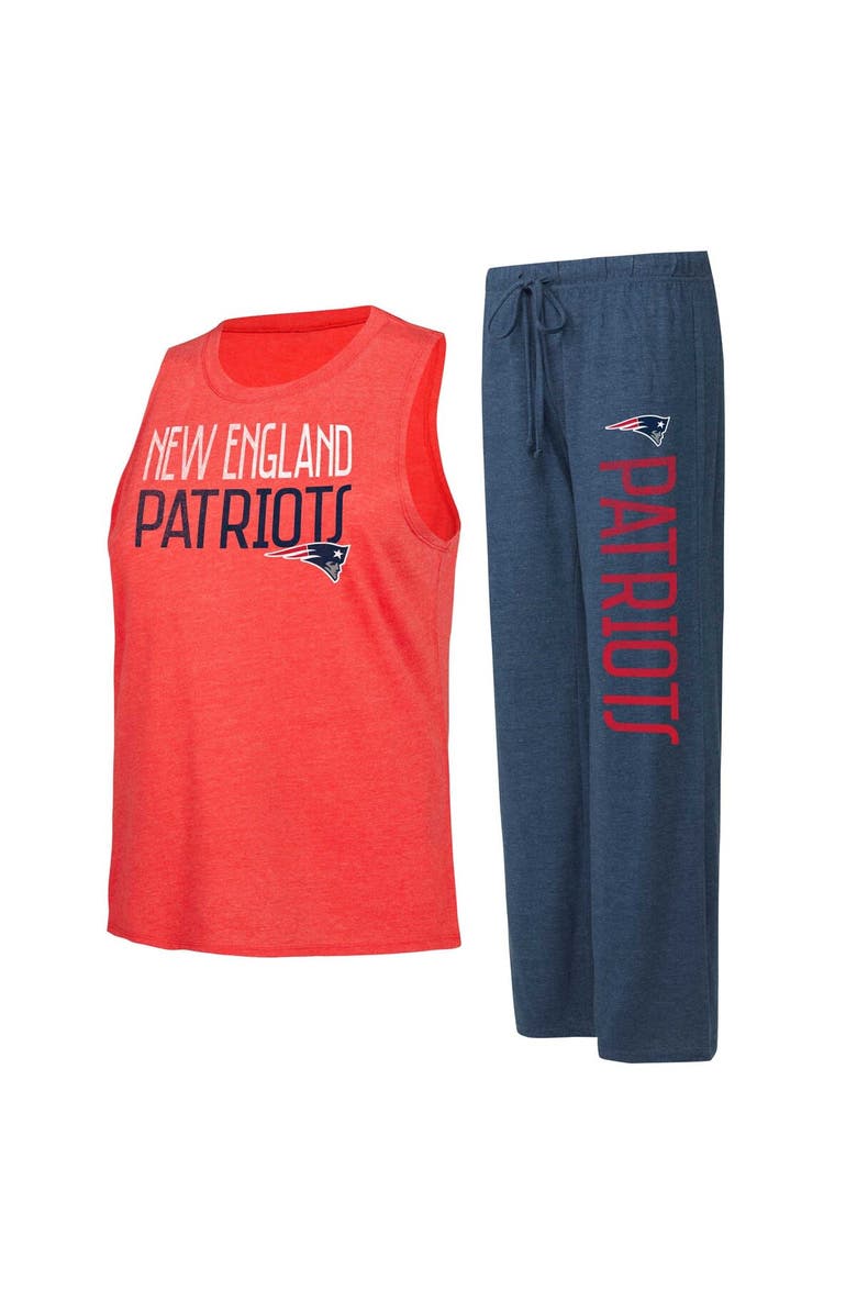 CONCEPTS SPORT Women's Concepts Sport Navy/Red New England Patriots Muscle Tank Top & Pants Lounge Set, Main, color, Navy
