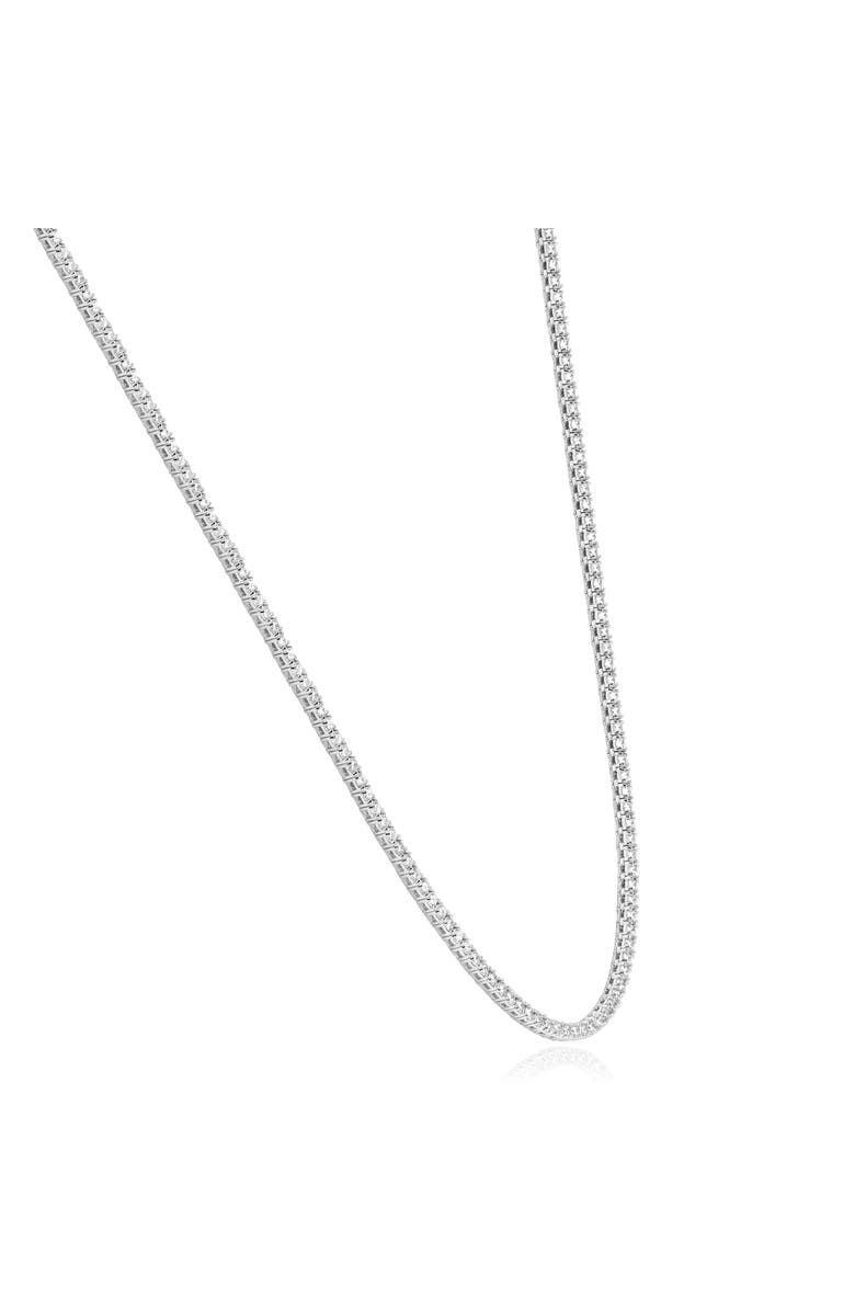 Bliss Diamond 8Ct TW Diamond Tennis Necklace 4-Prong 14k Gold 16" Lab Grown, Alternate, color, 14K White Gold