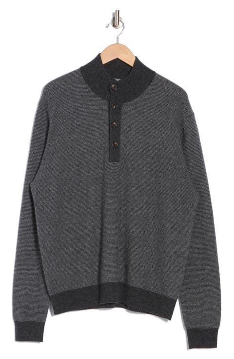 Cashmere Half Button Sweater