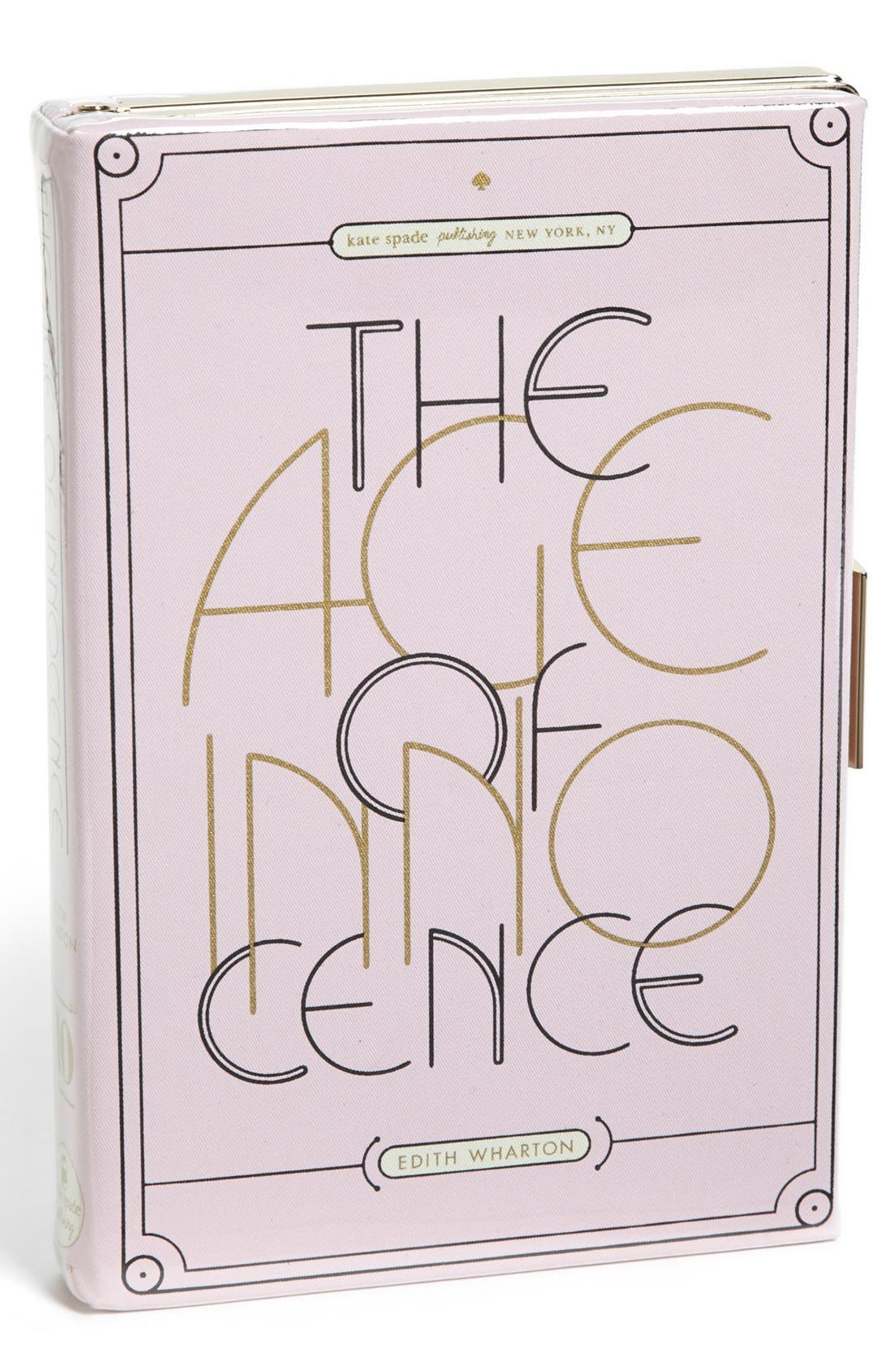 'book emanuelle' box clutch, Main, color, AGE OF INNOCENCE