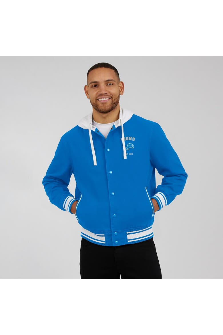 Men's Darius Rucker Collection by Fanatics Blue Detroit Lions Full-Snap Hoodie Jacket, Alternate, color, Blue