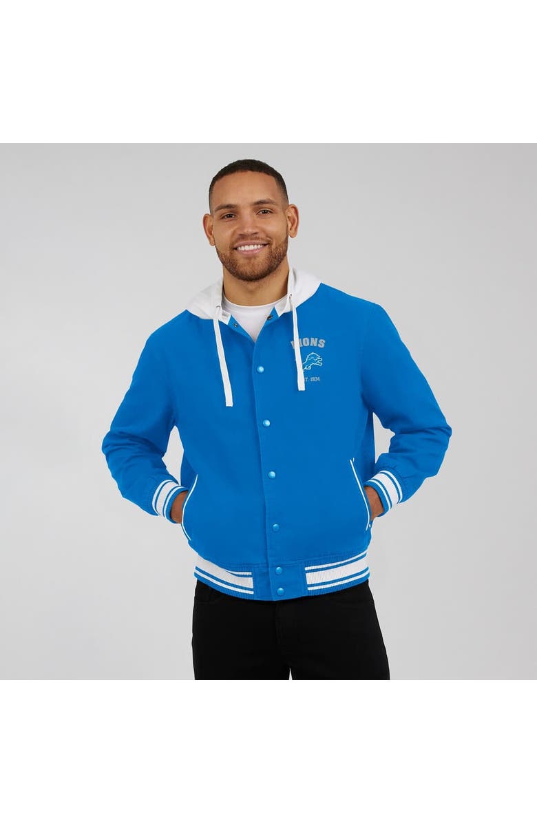 Darius Rucker Collection by Fanatics Men's Darius Rucker Collection by Fanatics Blue Detroit Lions Full-Snap Hoodie Jacket, Alternate, color, Blue