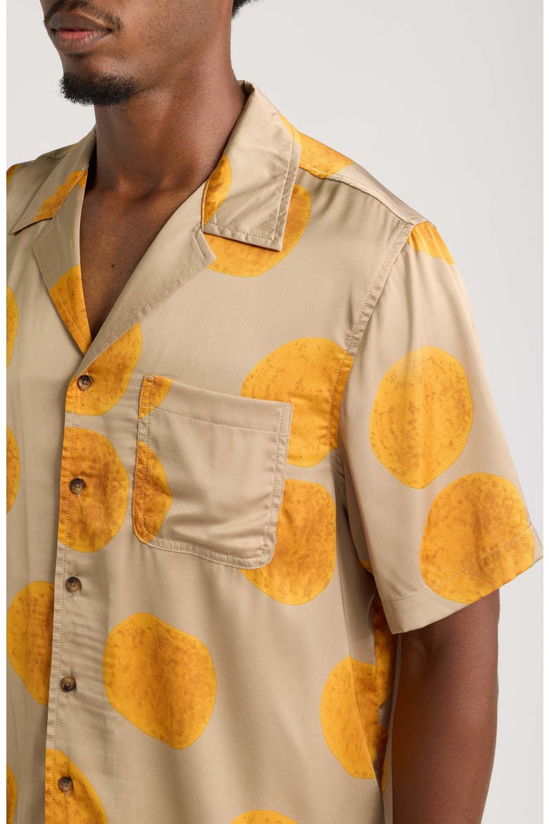 Curly Camp Shirt, Alternate, color, TAN