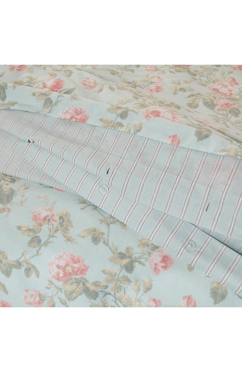 Laura Ashley Madelynn 3-Piece Floral Cotton Duvet Set, Alternate, color, 