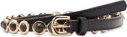 MANGO Stone Embellished Skinny Belt