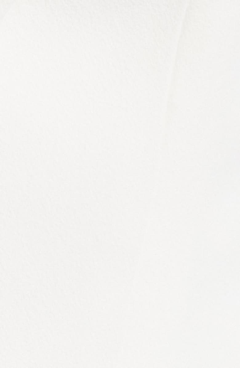 NADINE MERABI Vanessa Strapless Belted Crepe Flare Jumpsuit, Alternate, color, White