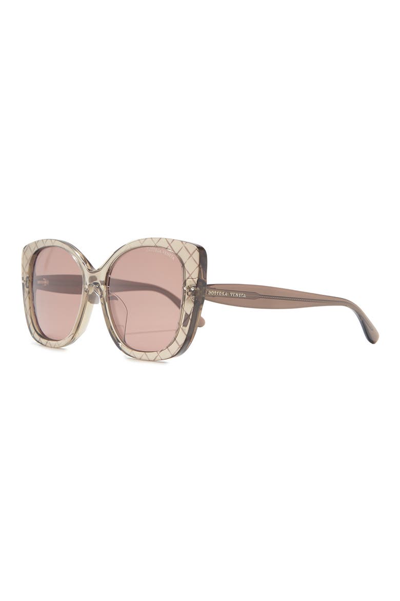 57mm Square Sunglasses, Alternate, color, BROWN BROWN BROWN/BRW