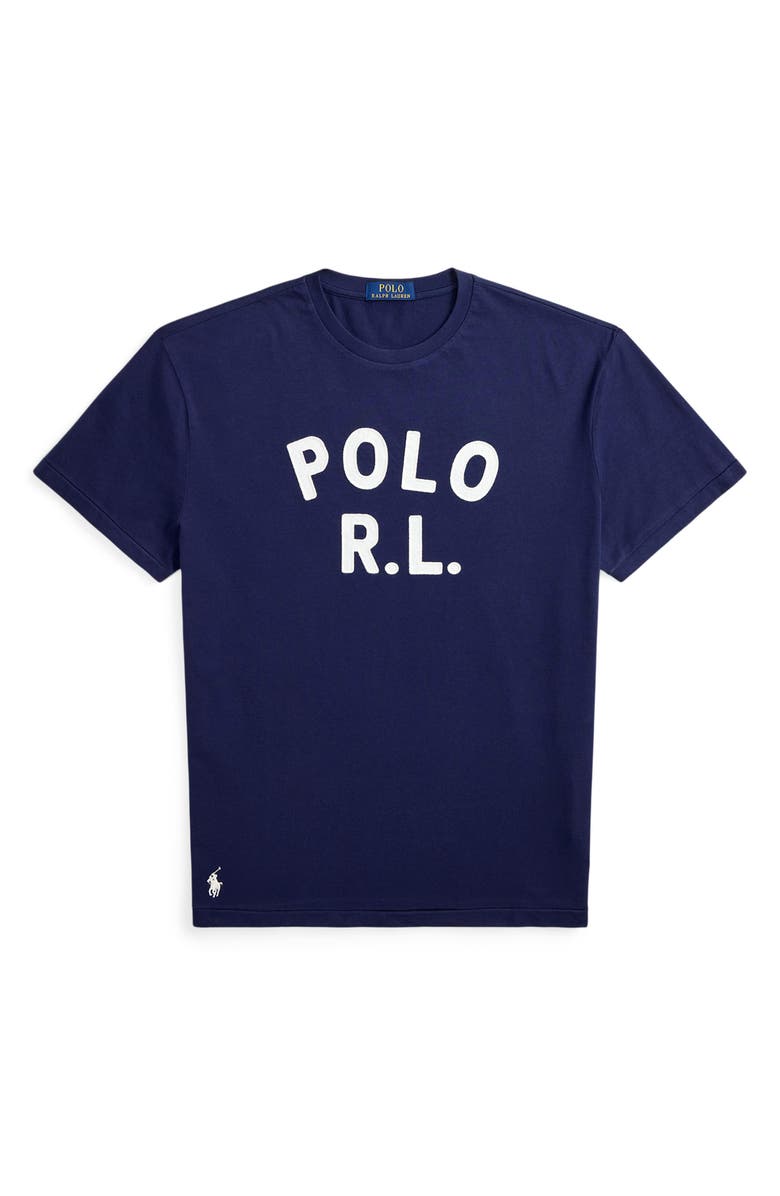 Polo Ralph Lauren Classic Fit Logo Appliqué Cotton T-Shirt, Alternate, color, Newport Navy