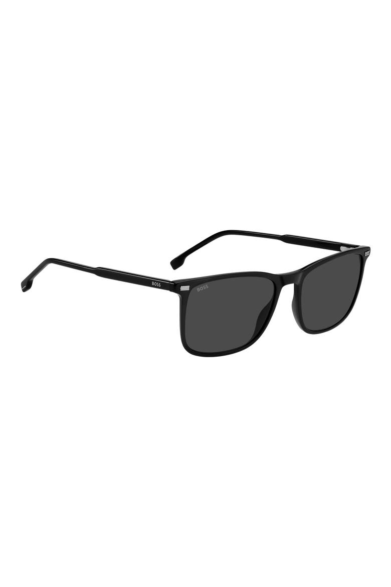 56mm Sunglasses, Alternate, color, BLACK/ GREY