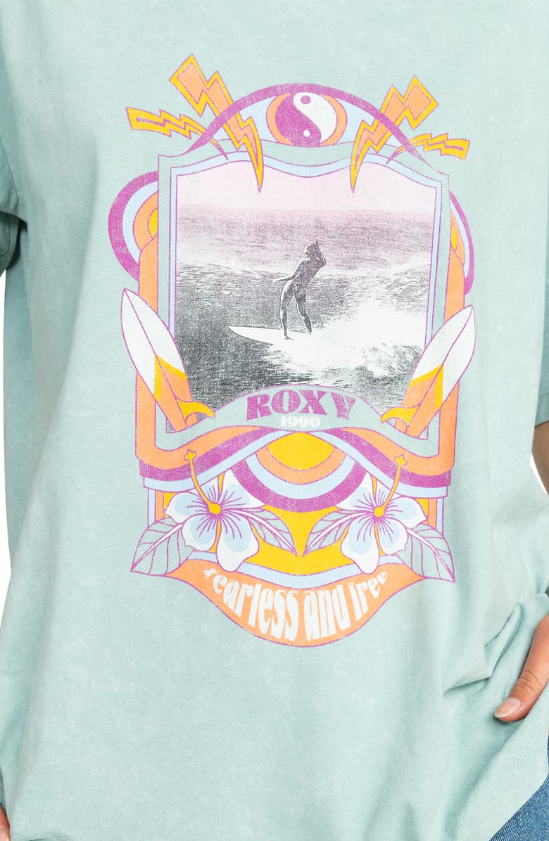 Roxy Girl Need Love Graphic T-Shirt, Alternate, color, Blue Surf