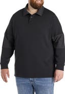 Society of One by DXL Big & Tall Mixed Media Rugby Sweatshirt