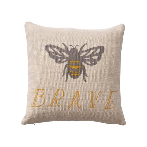 Cotton Pillow with Bee