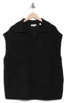 Collared V-Neck Wool & Cashmere Sweater Vest