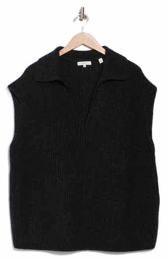 Collared V-Neck Wool & Cashmere Sweater Vest