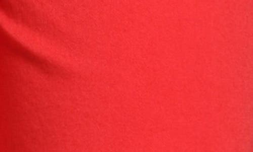 Apny Fray Hem Cutoff Denim Shorts In Rocco Red