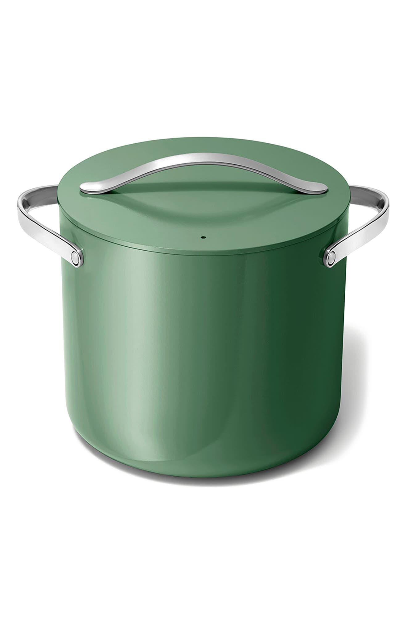 CARAWAY Nonstick Ceramic 12-Quart Stockpot with Lid in Sage 
