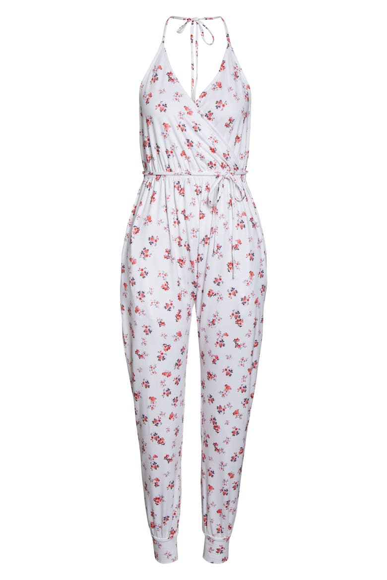 Sun Salutation Halter Jumpsuit, Alternate, color, DITSY BLOS