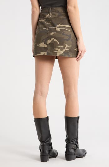 Camo Cargo Miniskirt