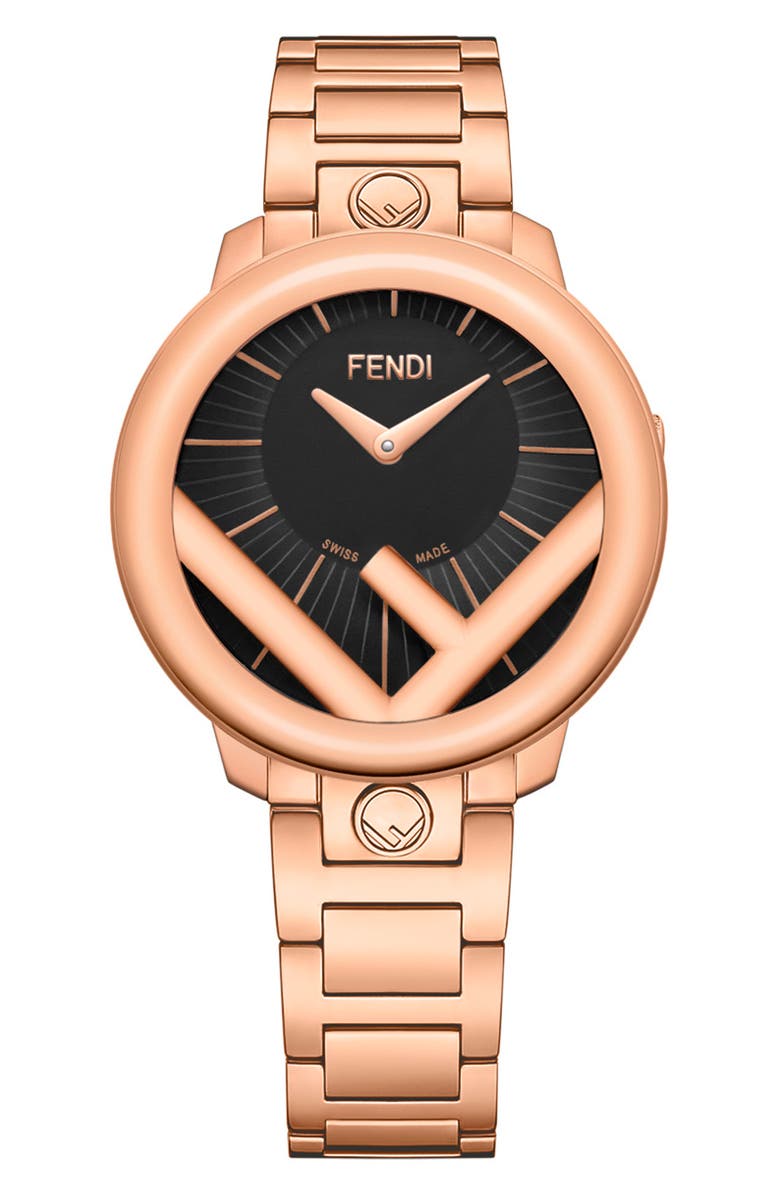 Fendi Run Away Bracelet Watch, 36mm, Main, color, Rosegold