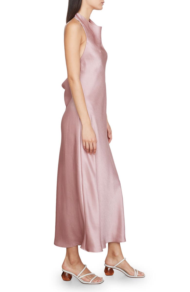 Vince Cowl Halter Neck Satin Slipdress, Alternate, color, Petal Quartz