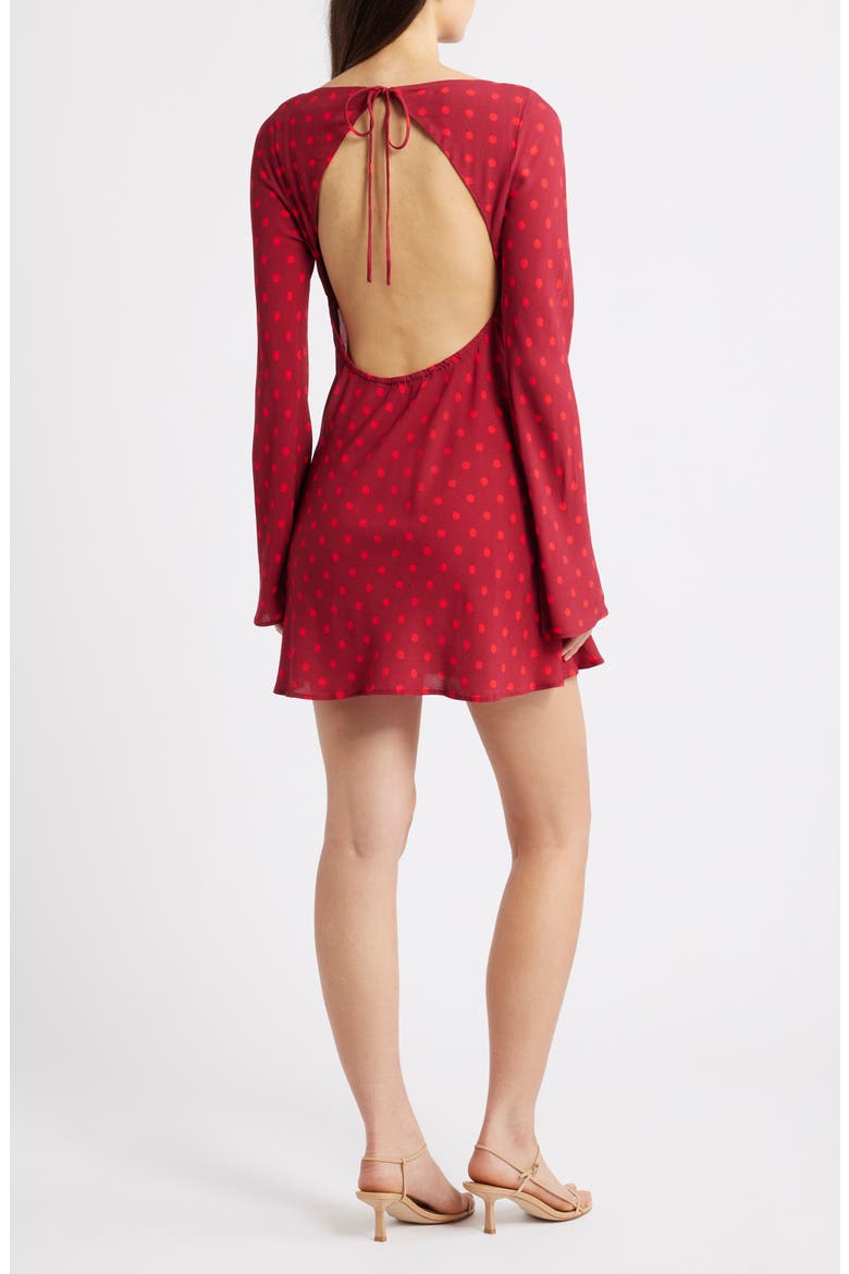 Good Graces Long Sleeve Minidress, Alternate, color, RED