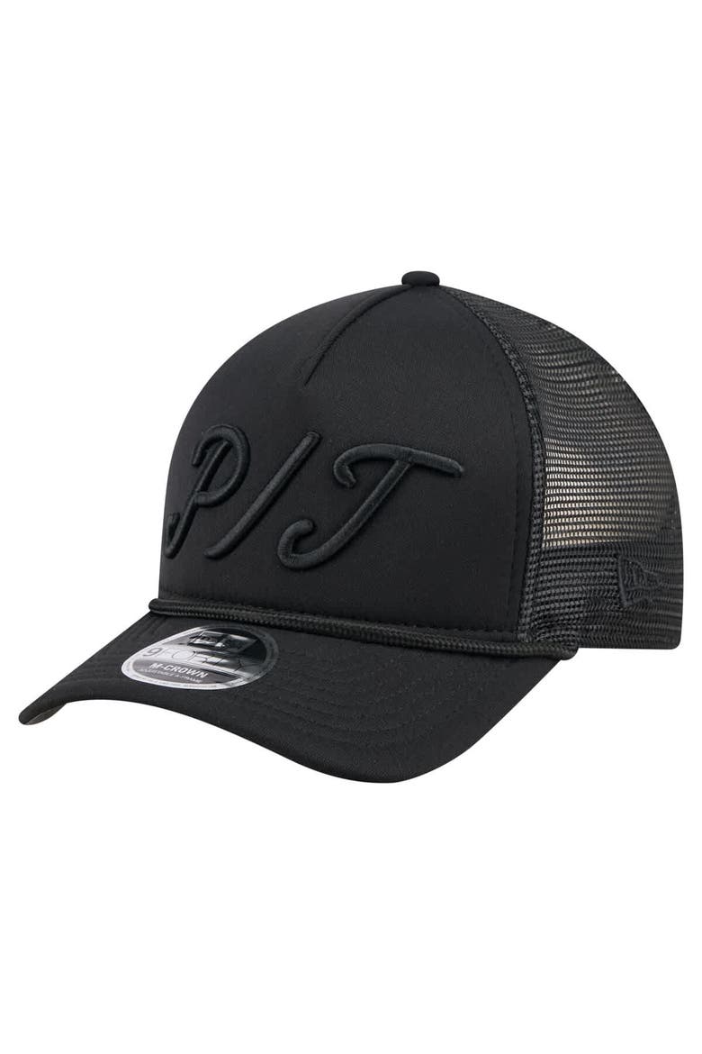 Men's New Era Black Pittsburgh Pirates City Initial 9FORTY A-Frame M-Crown Adjustable Trucker Hat, Main, color, Black