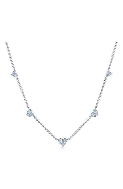Sunburst Heart Station Necklace