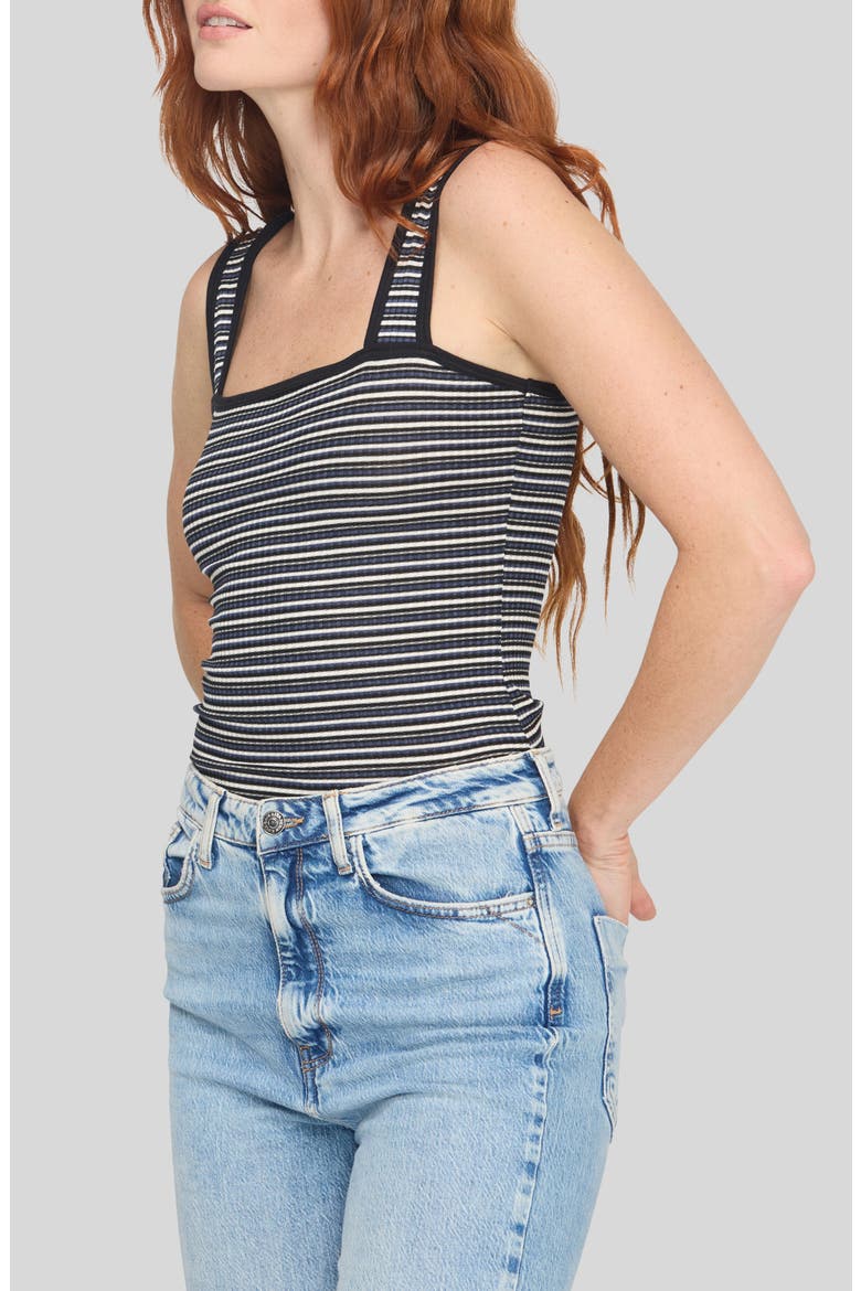 Bianca Striped Rib Tank, Alternate, color, BLUE COMBO