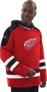 STARTER Men's Starter Red/Black Detroit Red Wings Hockey Pullover Hoodie