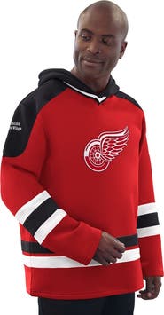 STARTER Men's Starter Red/Black Detroit Red Wings Hockey Pullover Hoodie