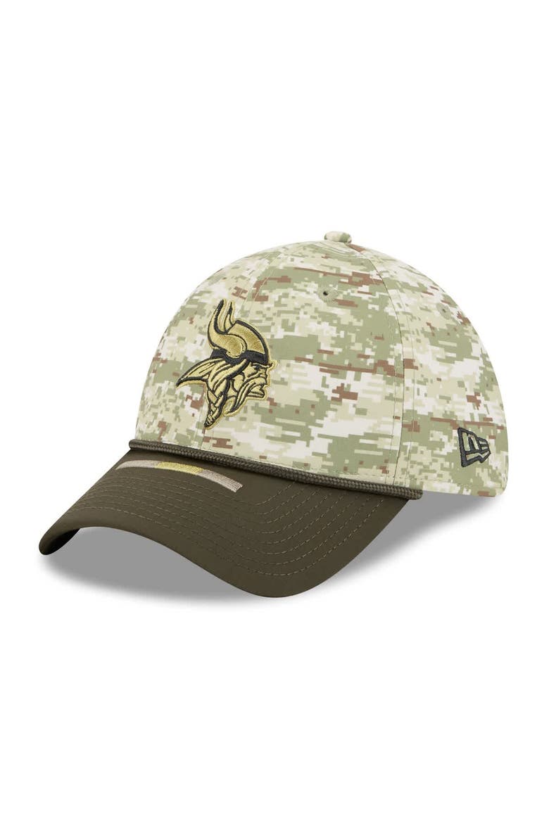 Men's New Era  Camo Minnesota Vikings 2025 Salute to Service 39THIRTY Flex Hat, Alternate, color, Camo