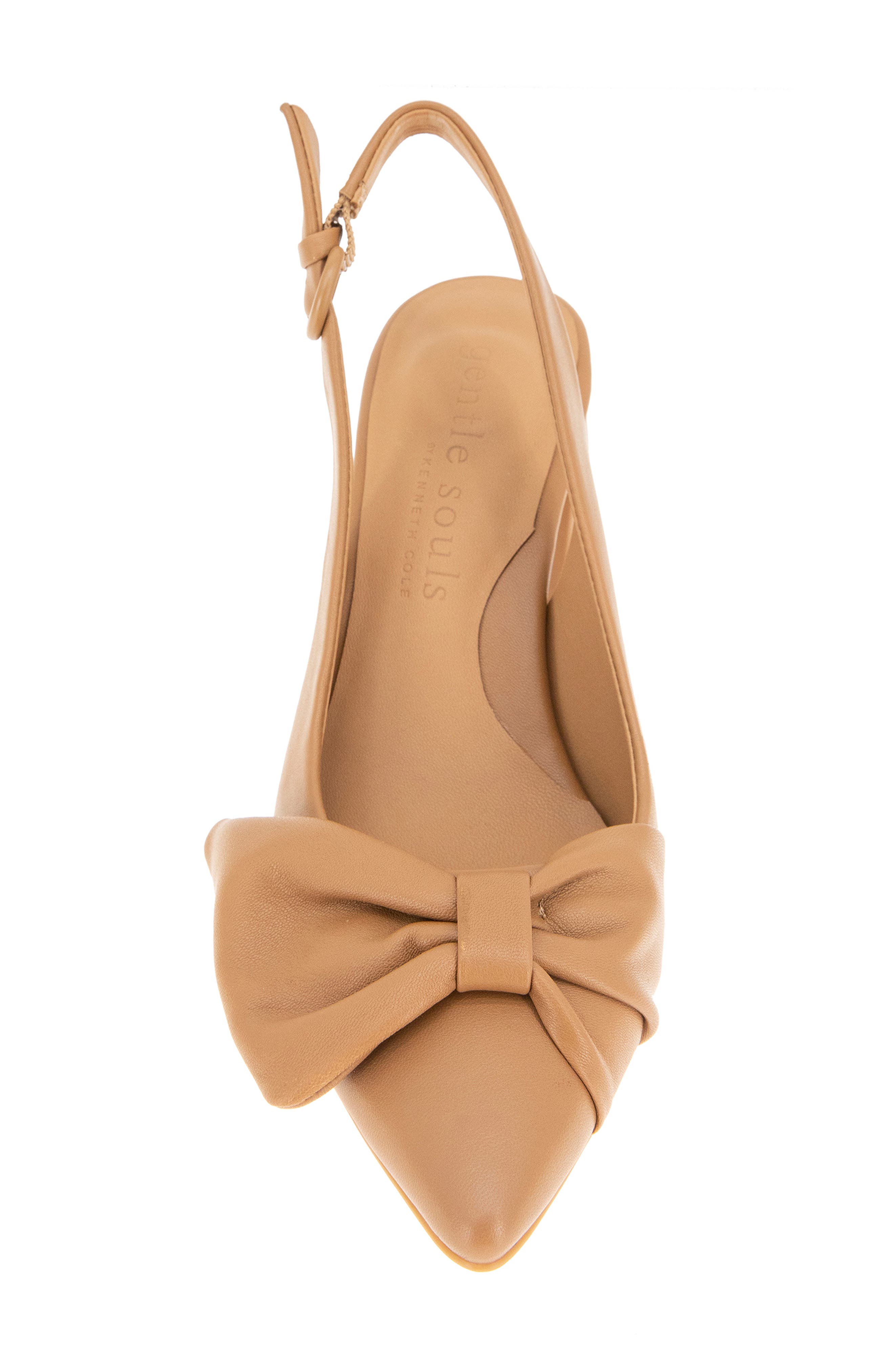 Gentle Souls Diana Slingback Pointed Toe Pump, Alternate, color, Camel Leather