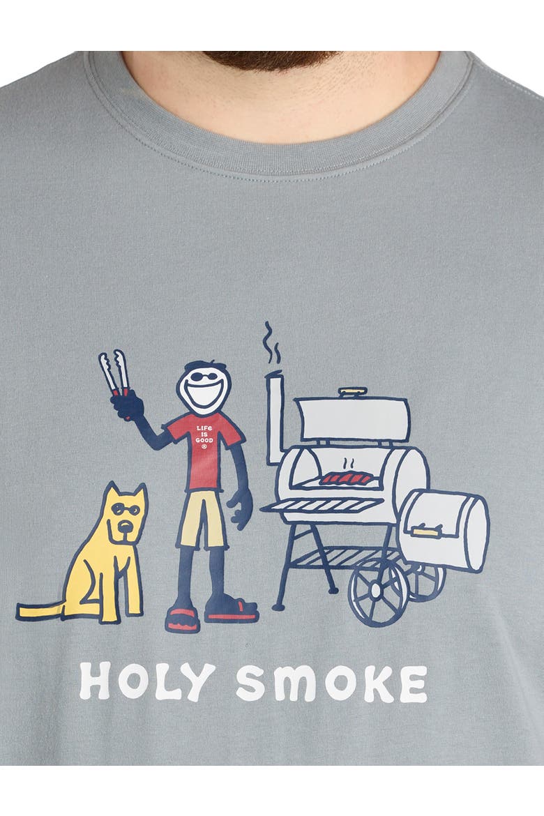 Big & Tall Holy Smoke Graphic Tee, Alternate, color, GREY