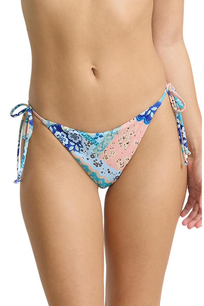Happy Hippy Side Tie Bikini Bottoms, Main, color, LILAC MARBLE