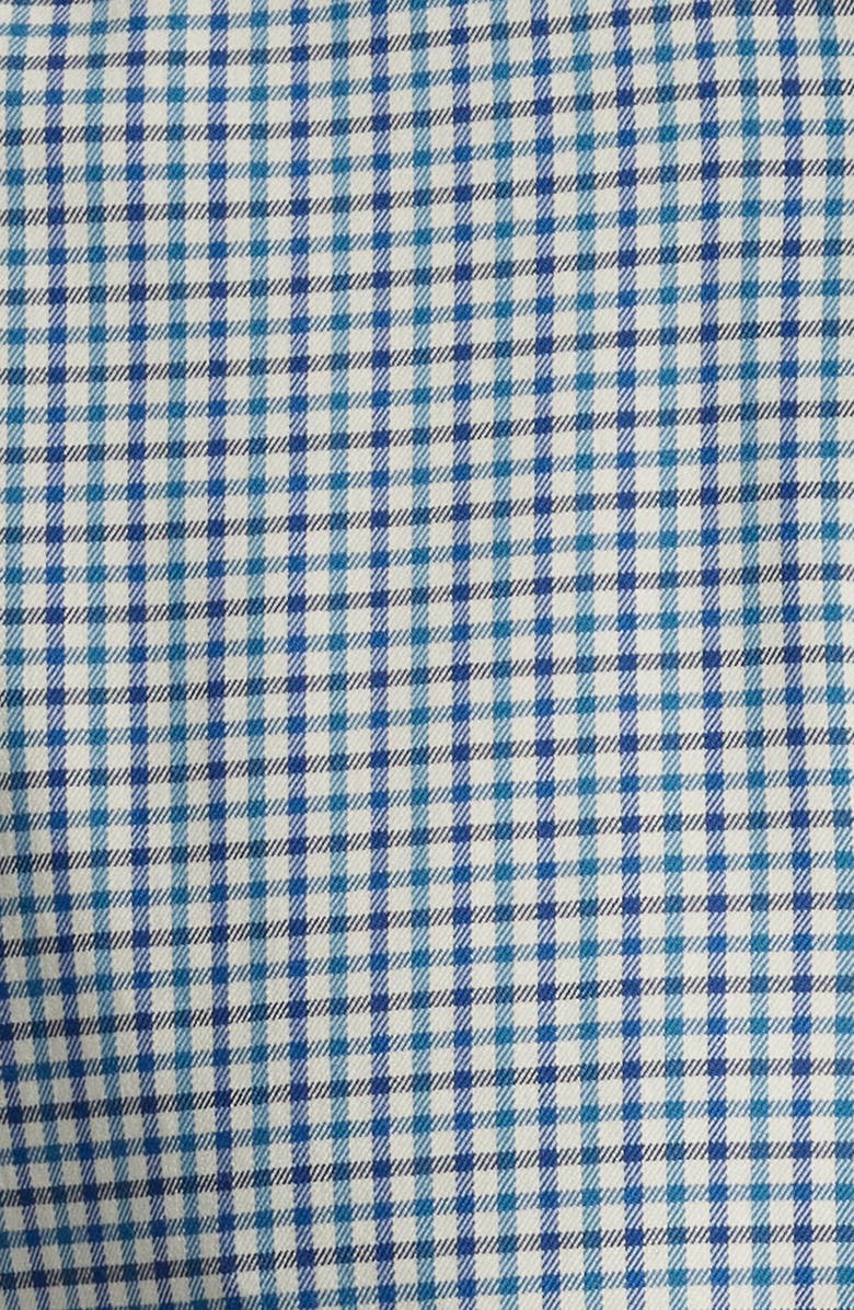 Scott Barber Mélange Gingham Stretch Button-Down Shirt, Alternate, color, 