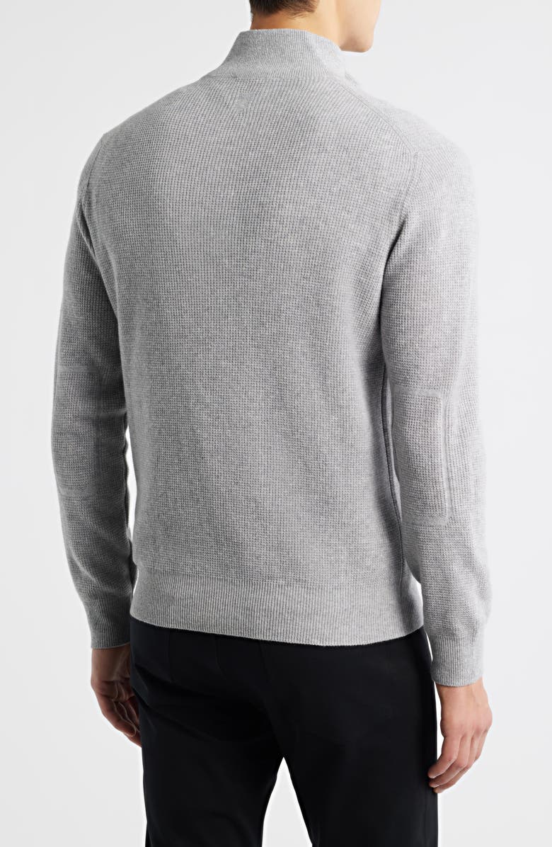 Canali Quater Zip Wool & Cashmere Sweater, Alternate, color, Light Grey