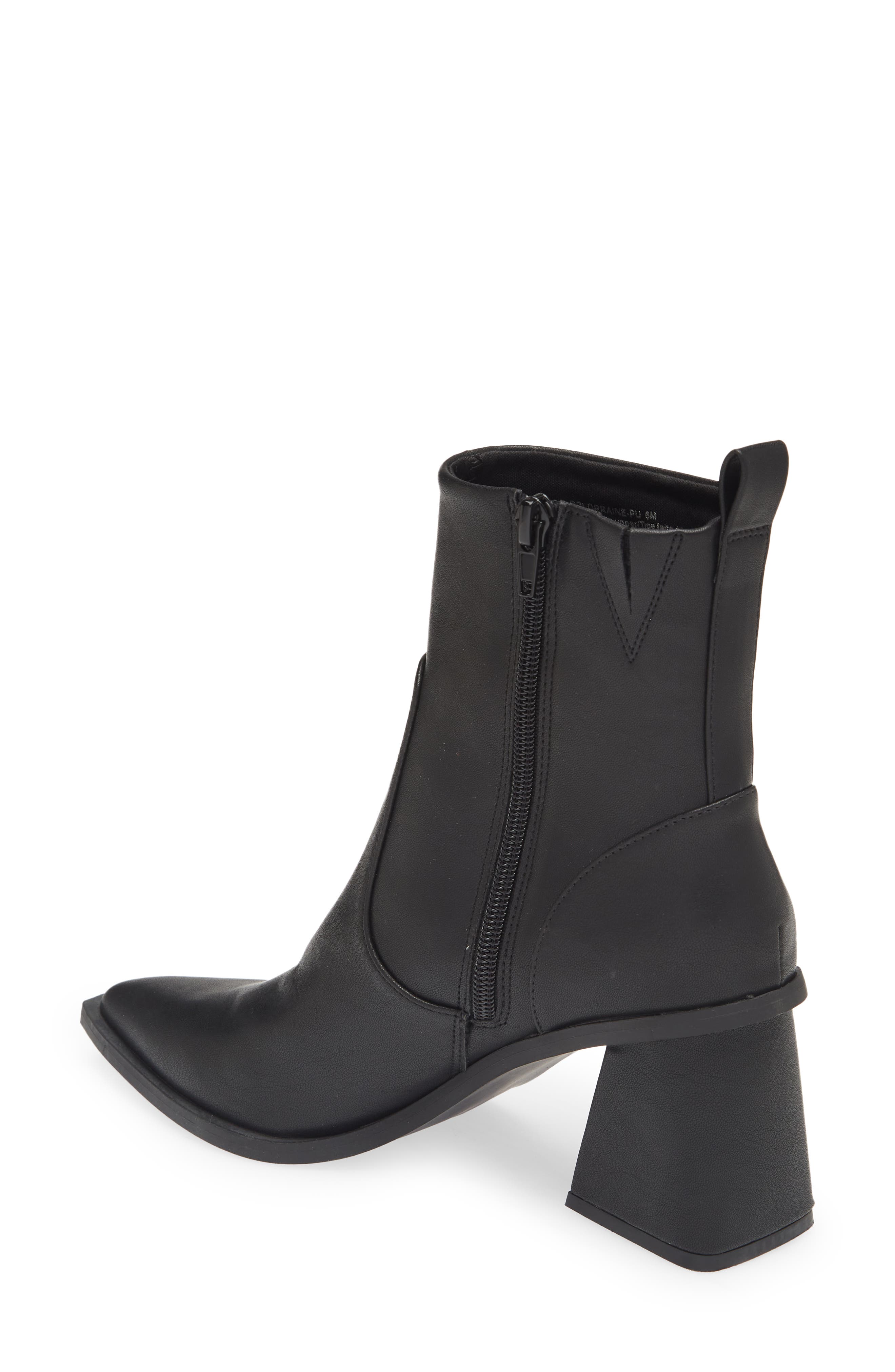 Lorraine Pointed Toe Bootie, Alternate, color, BLACK