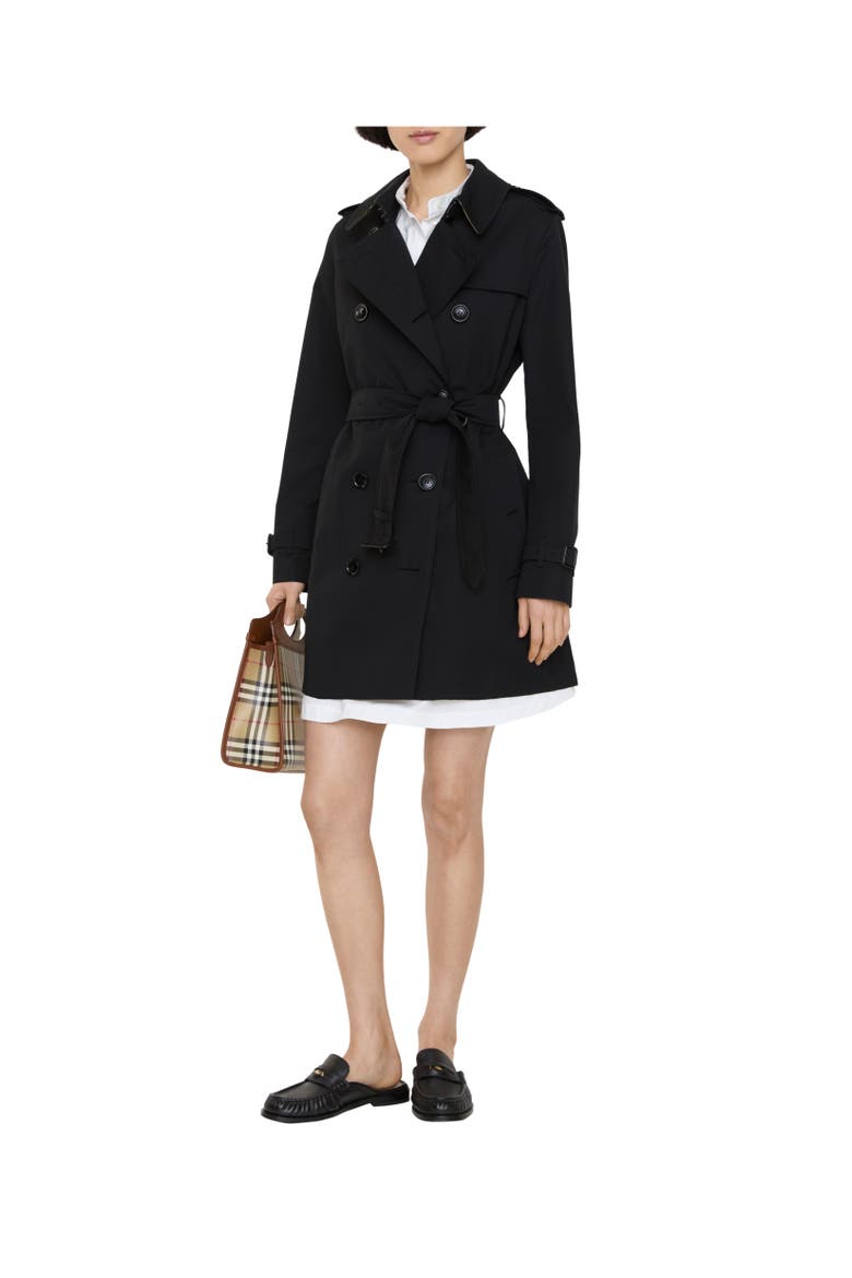 Short Kensington Heritage Trench Coat, Alternate, color, Black