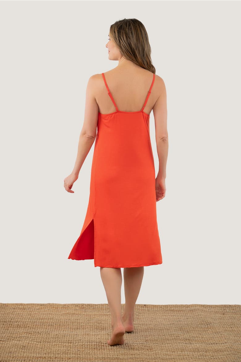Lover Nightgown With Luxuriously Soft Built-In Shelf, Alternate, color, Poppy
