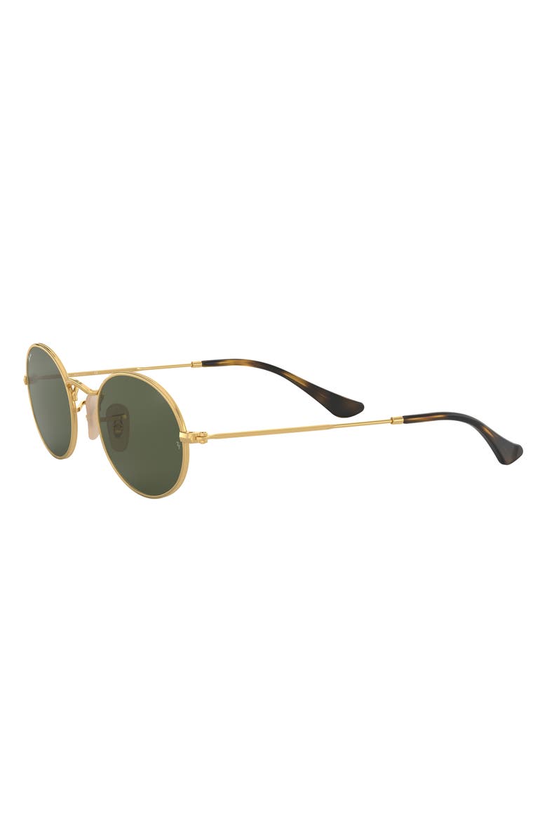Ray-Ban 48mm Oval Sunglasses, Alternate, color, Gold Green