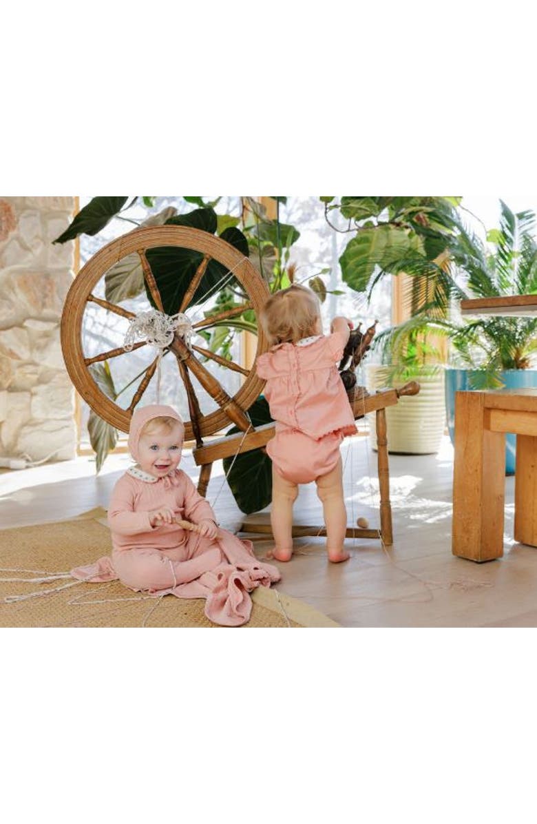 Ely's & Co. Looms Wave Collection - Tulip Collar Footie, Alternate, color, Ivory Tulip