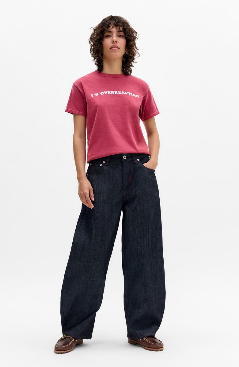 BDG Urban Outfitters Overreacting Relaxed Cotton Graphic T-Shirt, Alternate, color, Red