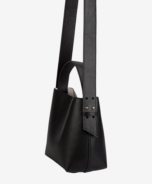 Gigi New York Selena Leather Bucket Bag In Black
