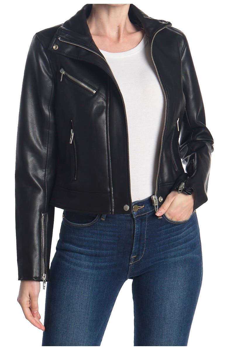 BLANKNYC Faux Leather Full Zip Moto Jacket, Main, color,