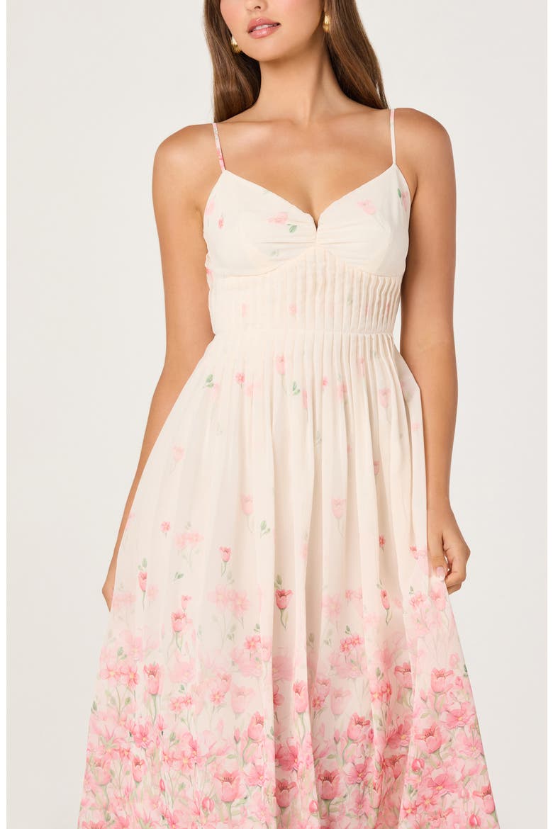 Bellora Floral Midi Dress, Alternate, color, PINK FLORAL