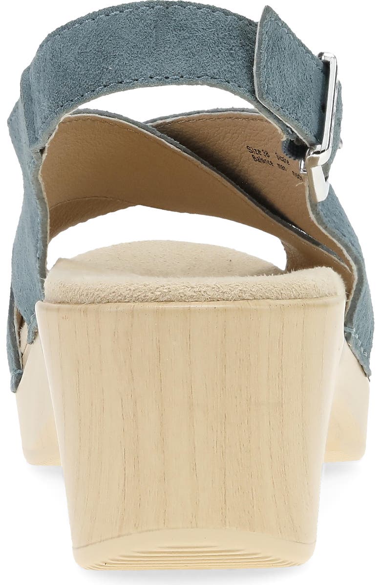 Dansko Sloane Slingback Platform Sandal, Alternate, color, Denim Suede