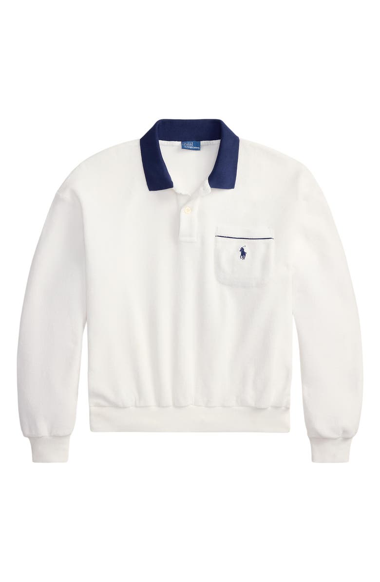 Polo Ralph Lauren Cotton Blend French Terry Sweatshirt, Alternate, color, White
