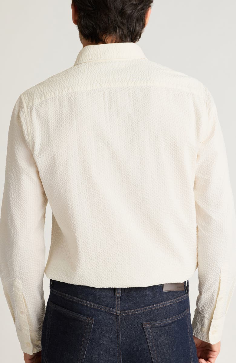 Bonobos Everyday Slim Fit Cotton Seersucker Button-Down Shirt, Alternate, color, Coconut Milk