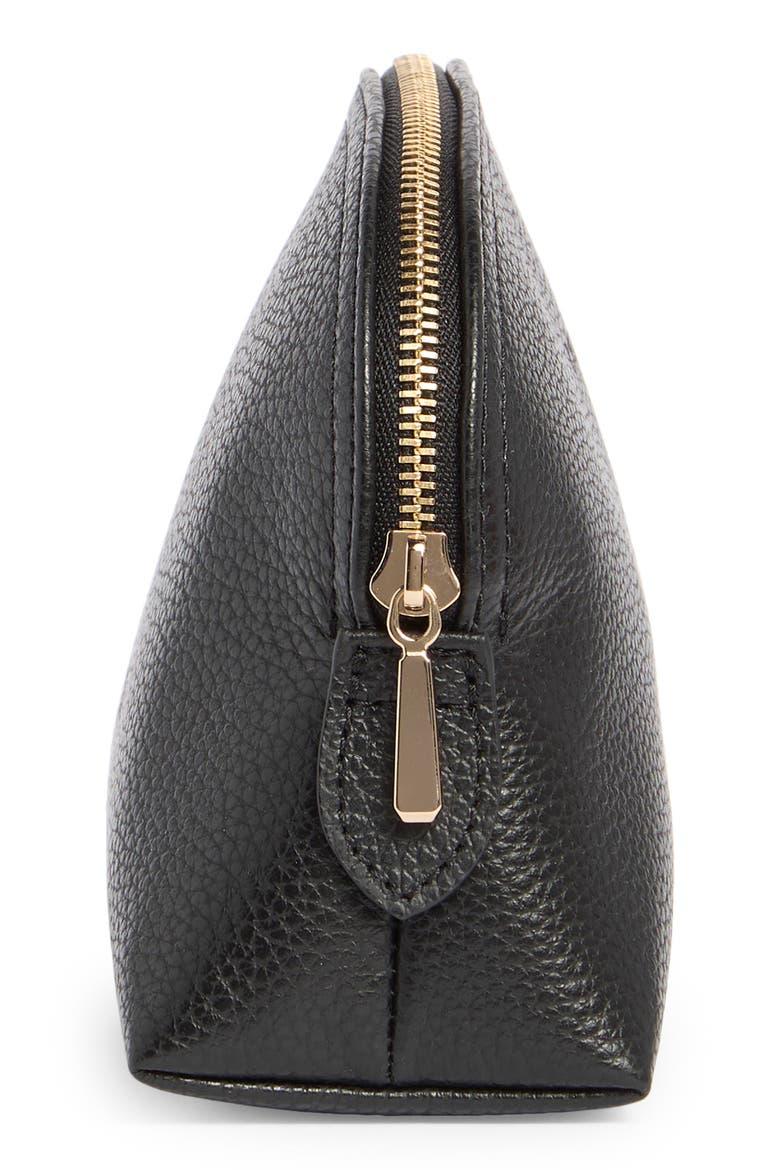 Le Foulonné Small Dome Cosmetics Case, Alternate, color, BLACK