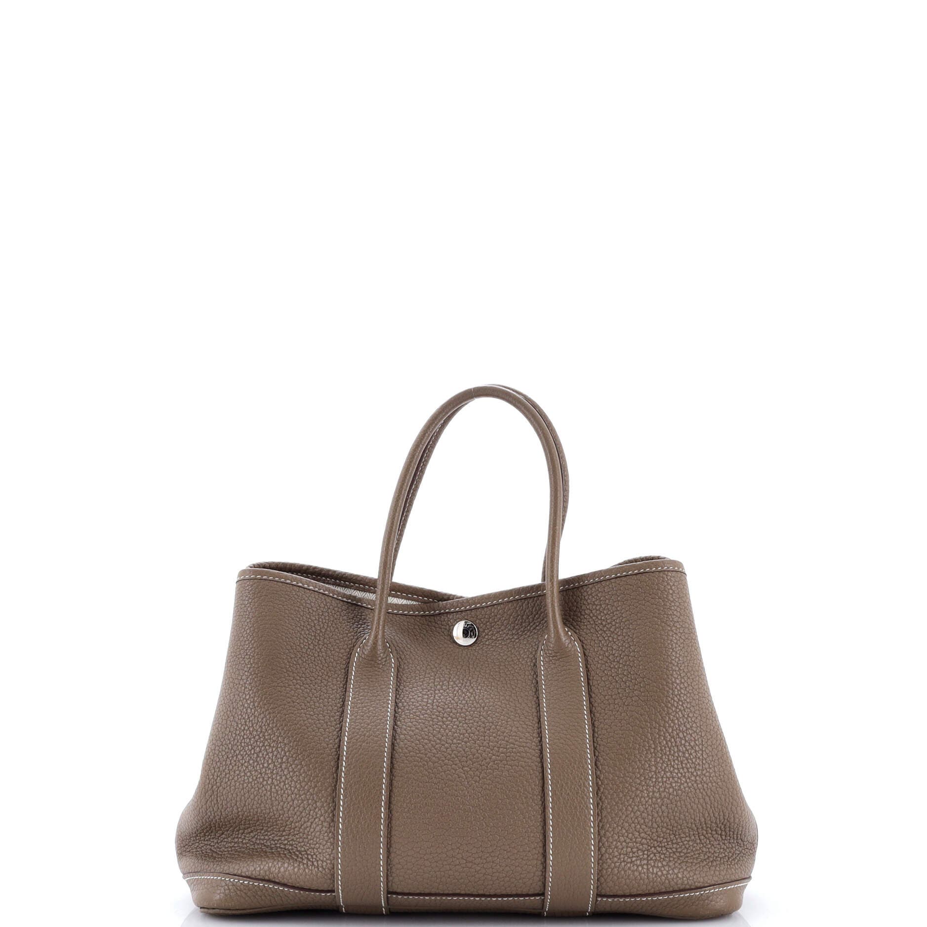 Pre-Owned Hermes Garden Party Tote Leather 30, Alternate, color, Etoupe